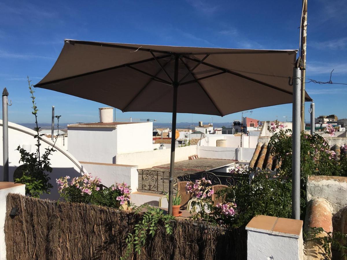 Casa Leon Blanco Carmona Reformada Centrica Con Chimenea Y Terraza Con Vistas Villa Exterior photo